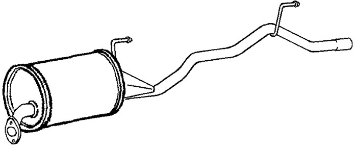 Bakre ljuddämpare Klarius 240739 Klarius