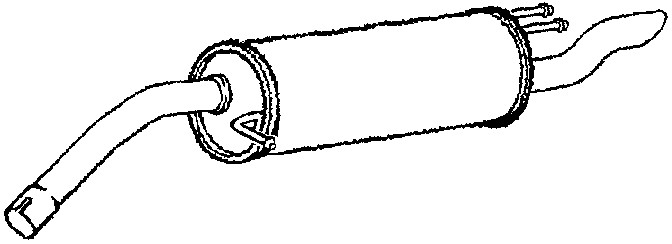 Bakre ljuddämpare Klarius 240744 Klarius Bakre ljuddämpare Klarius 240744 Klarius