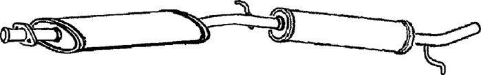 Bakre ljuddämpare Klarius 250012 Klarius Bakre ljuddämpare Klarius 250012 Klarius
