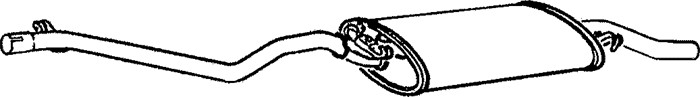 Bakre ljuddämpare Klarius 250256 Klarius Bakre ljuddämpare Klarius 250256 Klarius