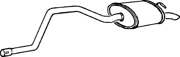 Bakre ljuddämpare Klarius 250343 Klarius