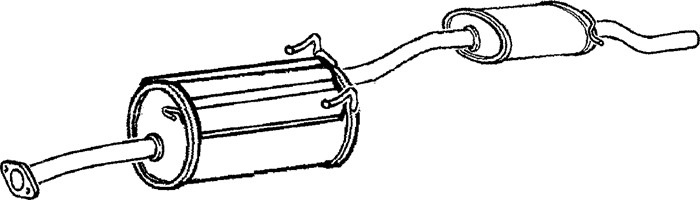 Bakre ljuddämpare Klarius 250363 Klarius