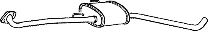Mittenljuddämpare Klarius 250381 Klarius