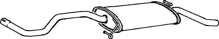 Bakre ljuddämpare Klarius 250448 Klarius