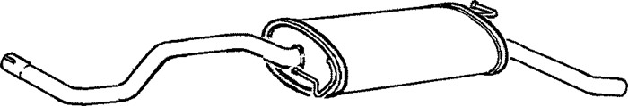 Bakre ljuddämpare Klarius 250449 Klarius