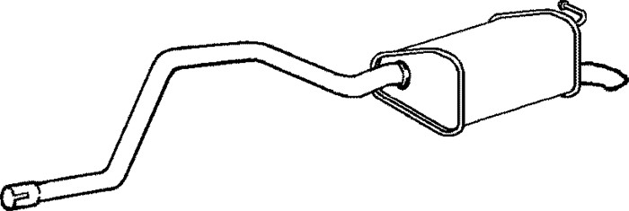 Bakre ljuddämpare Klarius 250465 Klarius