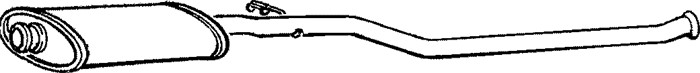 Mittenljuddämpare Klarius 250552 Klarius