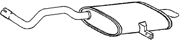 Bakre ljuddämpare Klarius 250653 Klarius