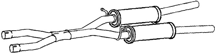 Mittenljuddämpare Klarius 250687 Klarius