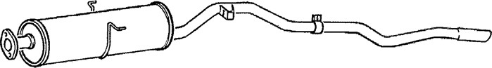 Bakre ljuddämpare Klarius 260334 Klarius Bakre ljuddämpare Klarius 260334 Klarius
