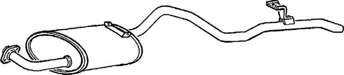 Bakre ljuddämpare Klarius 260335 Klarius