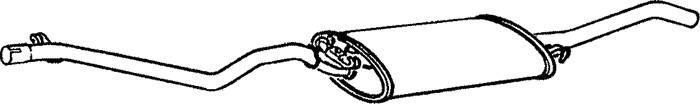 Bakre ljuddämpare Klarius 260358 Klarius