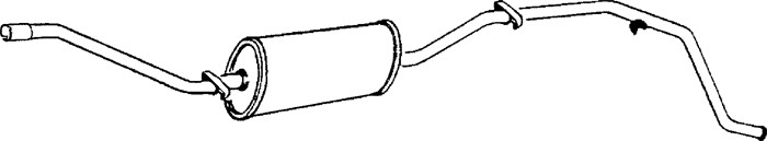 Bakre ljuddämpare Klarius 260363 Klarius