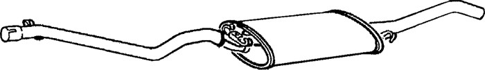 Bakre ljuddämpare Klarius 260364 Klarius