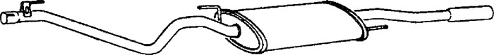 Bakre ljuddämpare Klarius 260386 Klarius