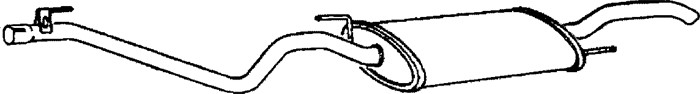Bakre ljuddämpare, Bak Klarius 260576 Klarius Bakre ljuddämpare, Bak Klarius 260576 Klarius