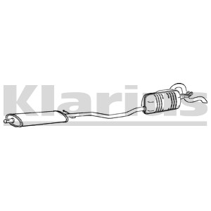 Bakre ljuddämpare Klarius 260631 Klarius