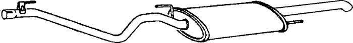 Bakre ljuddämpare Klarius 260658 Klarius