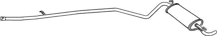 Bakre ljuddämpare Klarius 260723 Klarius