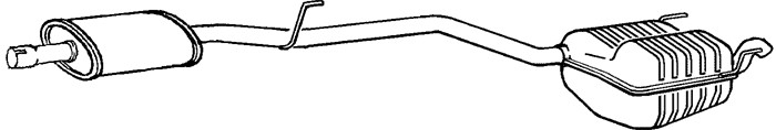 Bakre ljuddämpare Klarius 260851 Klarius
