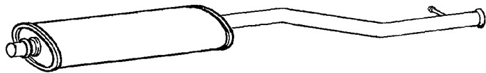 Mittenljuddämpare Klarius 260964 Klarius