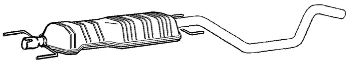 Mittenljuddämpare Klarius 261126 Klarius