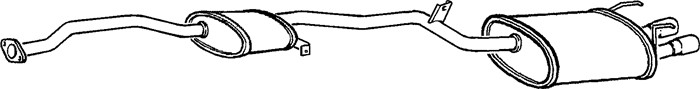 Bakre ljuddämpare Klarius 270037 Klarius Bakre ljuddämpare Klarius 270037 Klarius