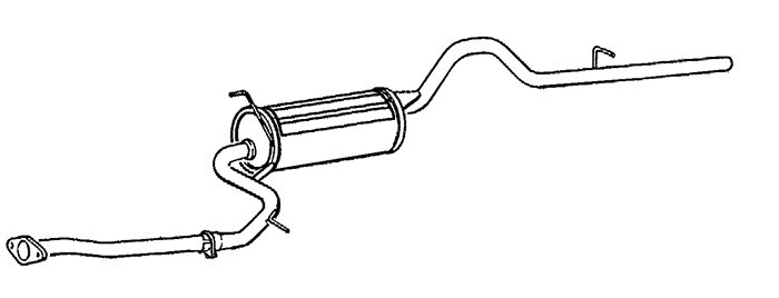 Bakre ljuddämpare Klarius 270191 Klarius