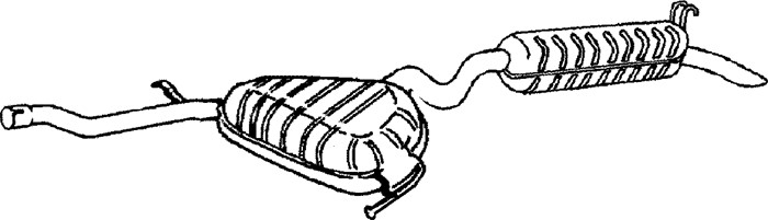 Bakre ljuddämpare Klarius 270359 Klarius