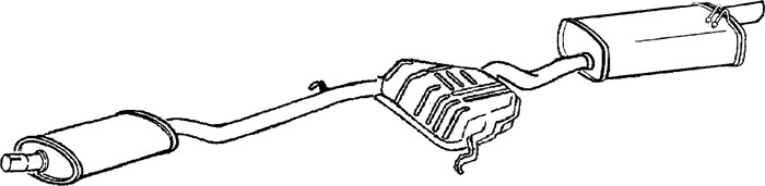 Bakre ljuddämpare Klarius 270390 Klarius