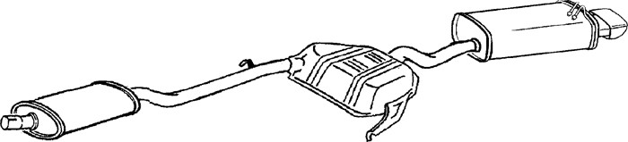 Bakre ljuddämpare Klarius 270392 Klarius