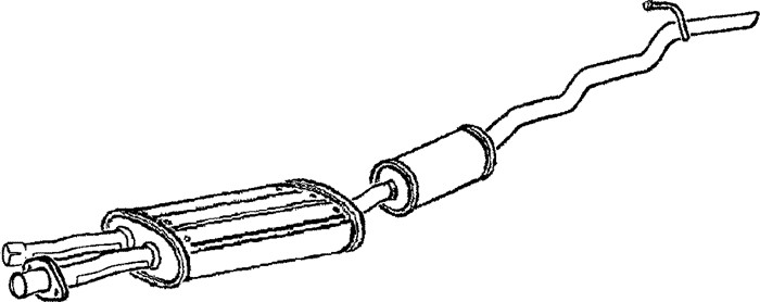Bakre ljuddämpare Klarius 270438 Klarius