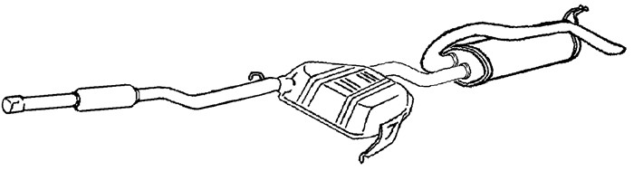 Bakre ljuddämpare Klarius 270532 Klarius Bakre ljuddämpare Klarius 270532 Klarius