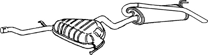 Bakre ljuddämpare Klarius 270534 Klarius