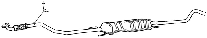 Mittenljuddämpare Klarius 270611 Klarius