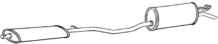 Bakre ljuddämpare Klarius 270644 Klarius