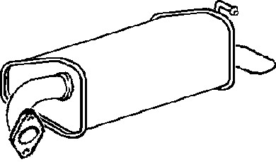 Bakre ljuddämpare Klarius 270648 Klarius