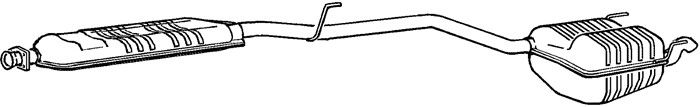Bakre ljuddämpare Klarius 270690 Klarius