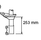 Stötdämpare Gastryck, framaxel höger Kyb Excel-g 333238 KYB
