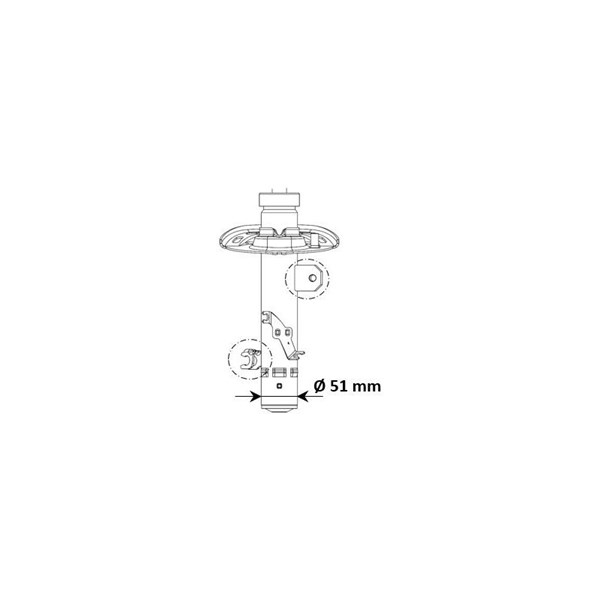 Stötdämpare Gastryck, framaxel vänster Kyb Excel-g 3338015 KYB