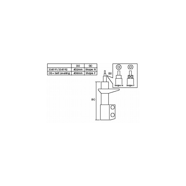 Stötdämpare Gastryck, Bakaxel höger Kyb Excel-g 334191 KYB