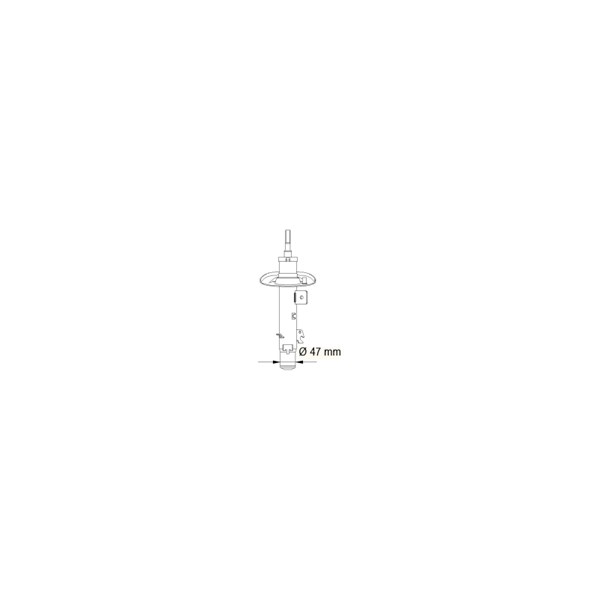 Stötdämpare Gastryck, framaxel höger Kyb Excel-g 339709 KYB