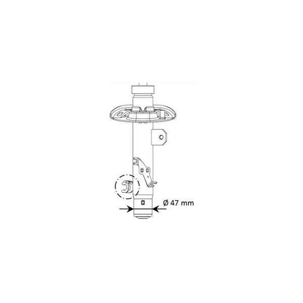 Stötdämpare Gastryck, framaxel höger Kyb Excel-g 339800 KYB
