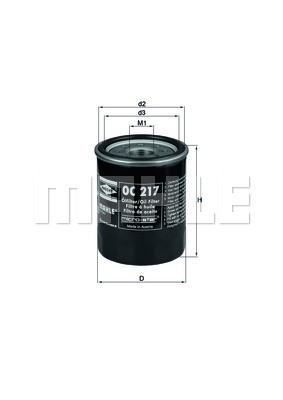Oljefilter Mahle OC 217 MAHLE