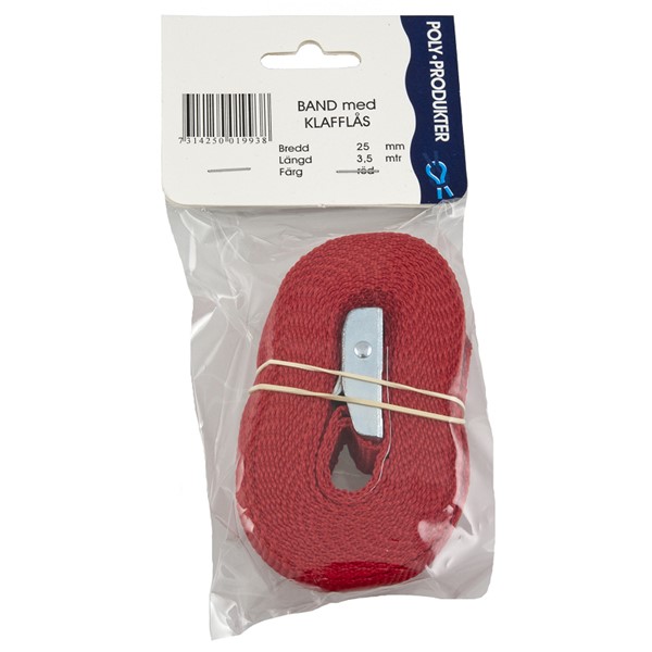 SPÄNNBAND 3,5M X 25MM RÖD SPÄNNBAND 3,5M X 25MM RÖD