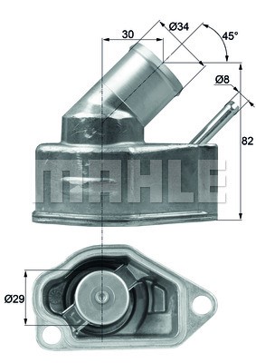 Termostat, kylvätska Mahle TI 10 92 MAHLE
