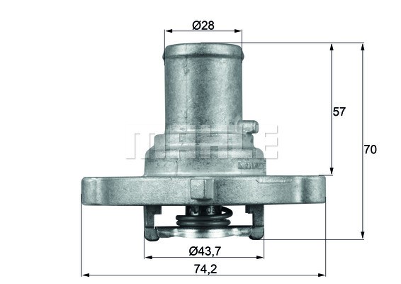 Termostat, kylvätska Mahle TI 122 87D MAHLE