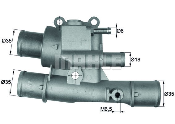 Termostat, kylvätska Mahle TI 123 88 MAHLE Termostat, kylvätska Mahle TI 123 88 MAHLE