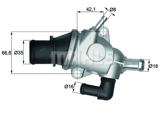 Termostat, kylvätska Mahle TI 125 88 MAHLE