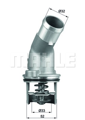 Termostat, kylvätska Mahle TI 205 92D MAHLE